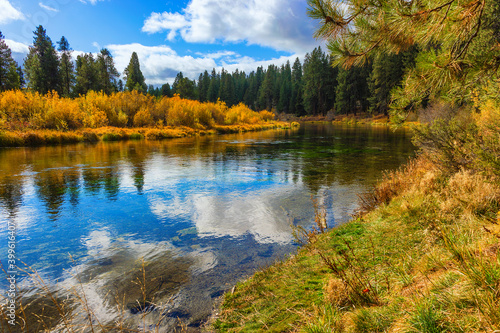 Konstfotografi Autumn Colors along the Willimson River, Klamath County Oregon