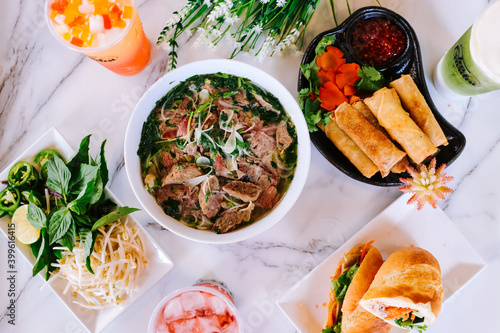 Vietnamese food background