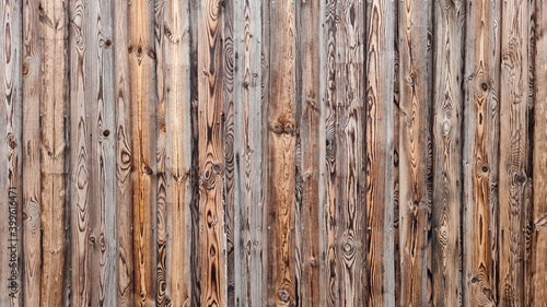 Abstract background of textured brown wooden wall.