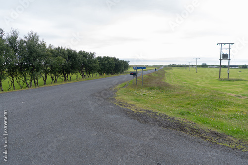 Skógafoss road sign