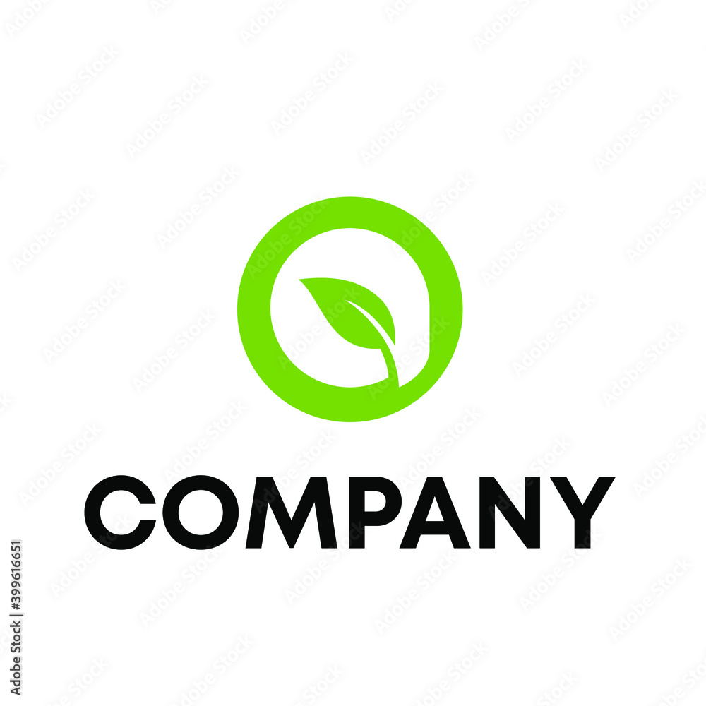 Fototapeta premium leaf with letter A logo