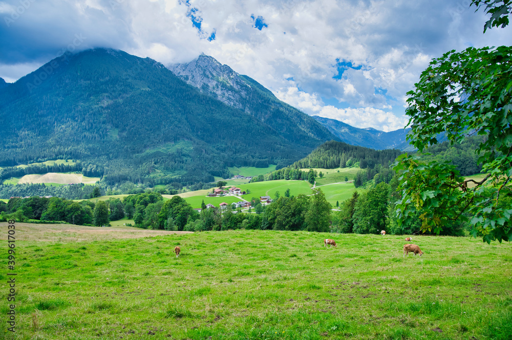 mountain landscape in the near of the Watzmann in Bavaria, Germany