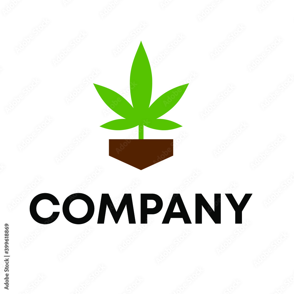 Fototapeta premium hemp logo
