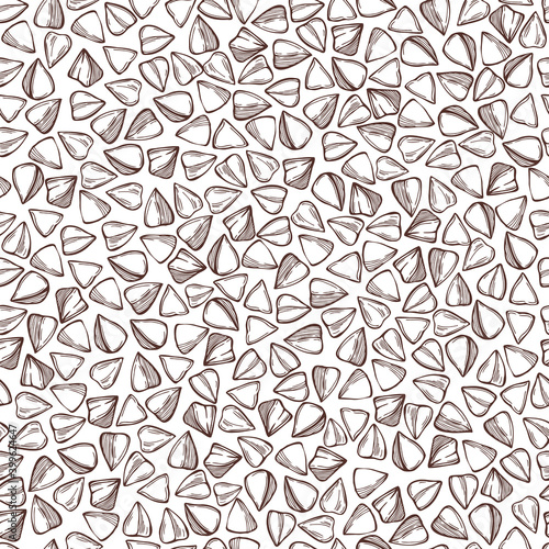 Buckwheat plant. Vector pattern.