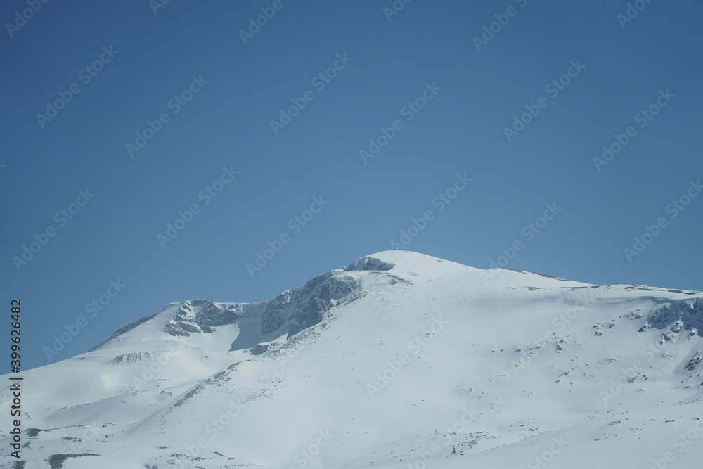 Uludag winter landscape snow forest background Uludag winter landscape snow forest background