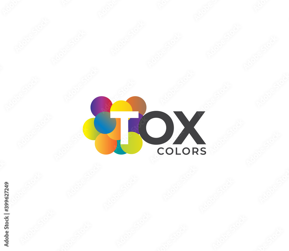TOX Colors Company Logo Design Concept