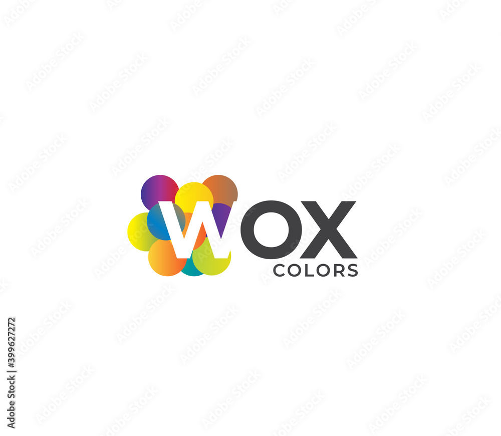 WOX Colors Company Logo Design Concept WOX Colors Company Logo Design Concept