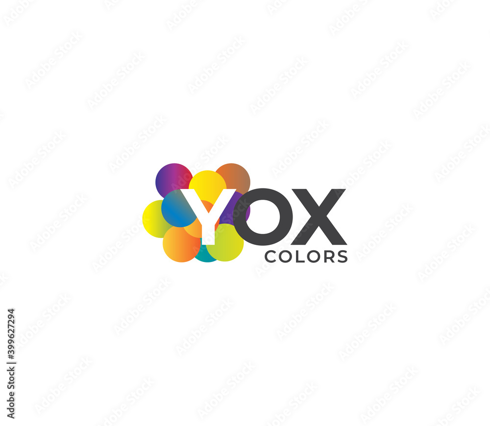 YOX Colors Company Logo Design Concept YOX Colors Company Logo Design Concept