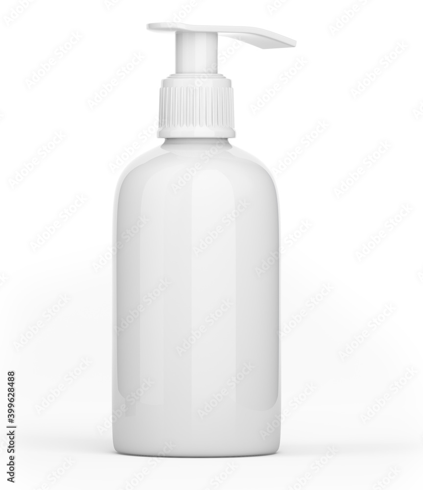 3D Illustration. Cosmetic tube on the white background. Cosmetics packaging. 3D Illustration. Cosmetic tube on the white background. Cosmetics packaging.