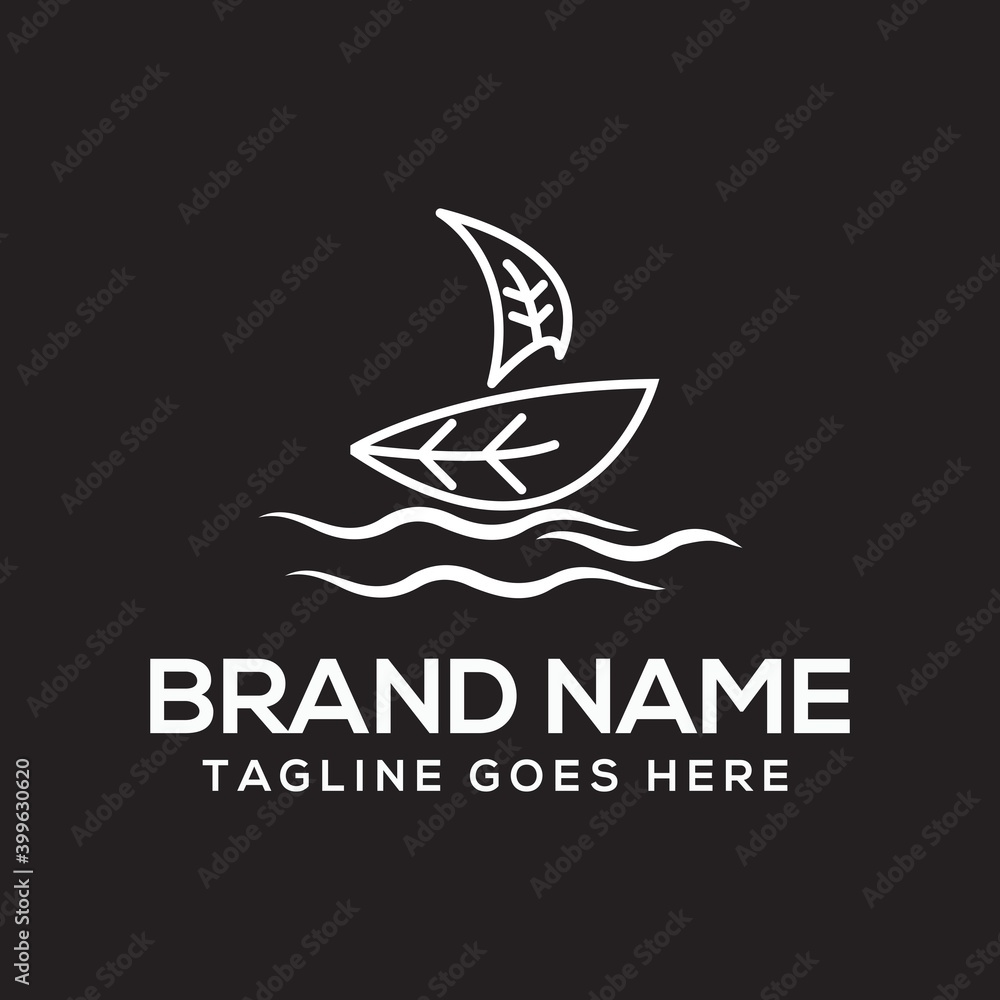 Eco Boat Logo Design Template For Multi-Purpose Use Eco Boat Logo Design Template For Multi-Purpose Use