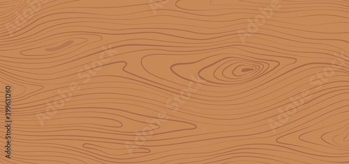 Wood texture. Brown wooden plank, cutting board, floor or table surface. Striped fiber textured background. Retro tree surface pattern