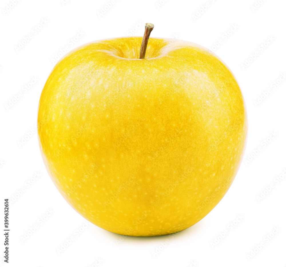 Fresh yellow apple isolated on white background Fresh yellow apple isolated on white background