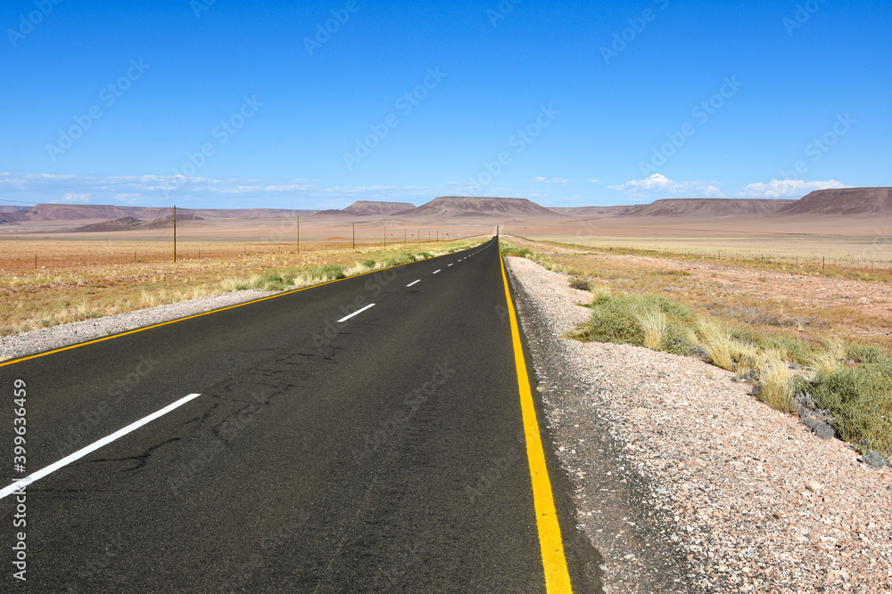 Endless road, The Central Plateau, South Namibia