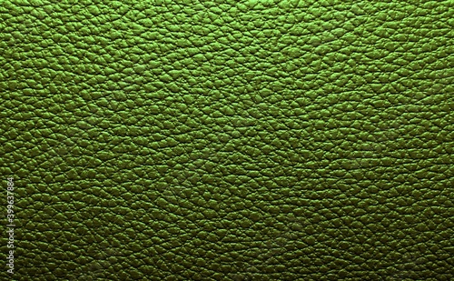 Green shiny, rough texture. Cured leather enlarged. Background to the desktop