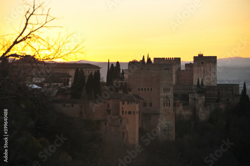 Obraz na płótnie Alhambra Palace, Granada, Andalusia in December 2020 w salonie