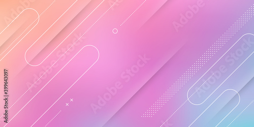 Abstract modern background with red orange pink purple pastel gradient, blur effect and modern elements. This backdrop is suitable for both fashion and feminine themes.
