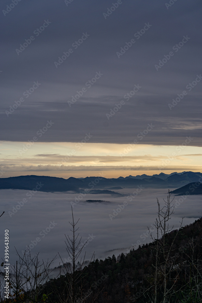 Fototapeta premium Mer de brouillard