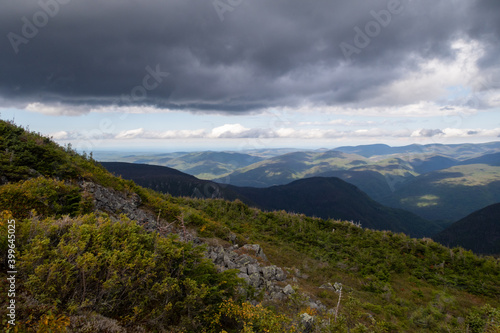 Beautiful landscape at the peak of the mont Albert, in the Gaspésie national park, Canada