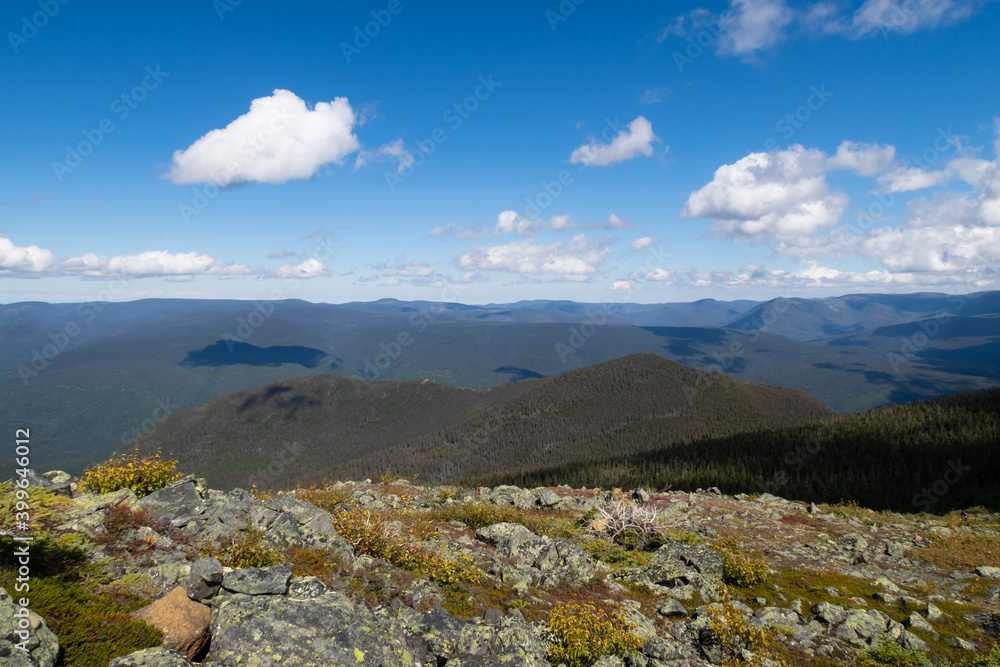 Beautiful landscape at the peak of the mont Albert, in the Gaspésie national park, Canada