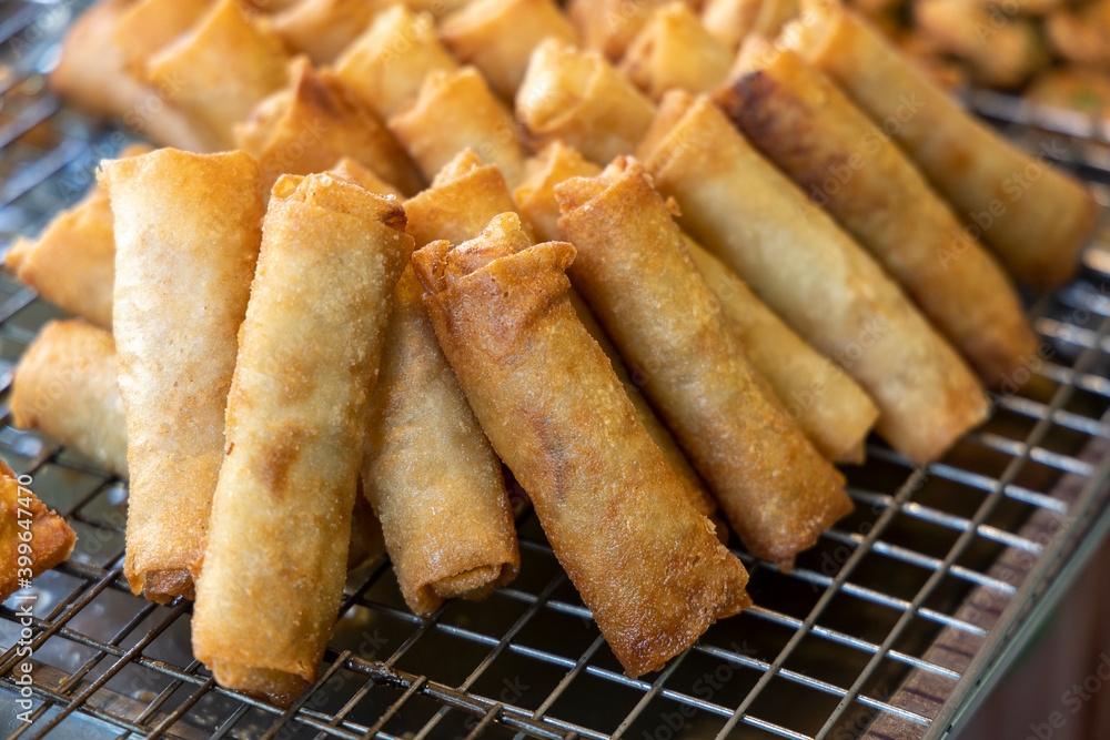 Deep fried vegetable spring rolls Deep fried vegetable spring rolls