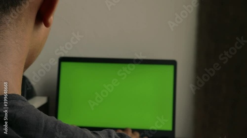 man with laptop photo