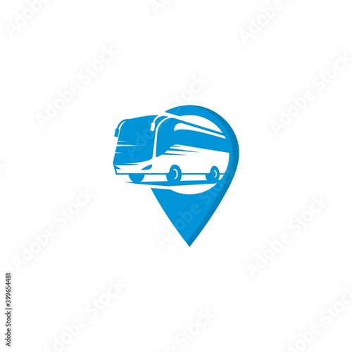 bus locatiion,bus point logo vector icon