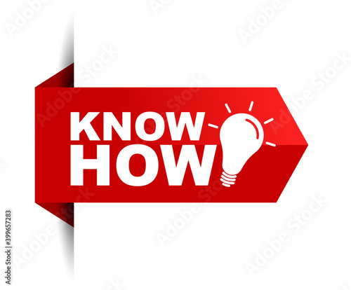 red vector illustration banner know how