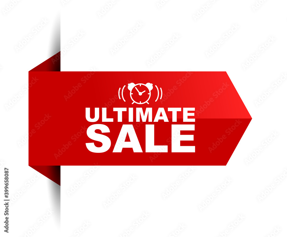 red vector illustration banner ultimate sale red vector illustration banner ultimate sale