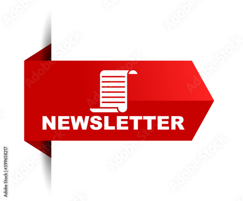 red vector illustration banner newsletter