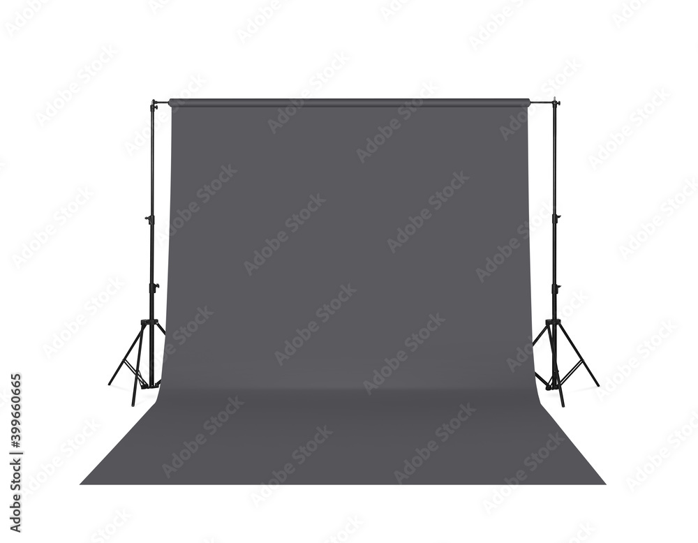 Professional grey photo background isolated on white. Professional studio equipment Professional grey photo background isolated on white. Professional studio equipment