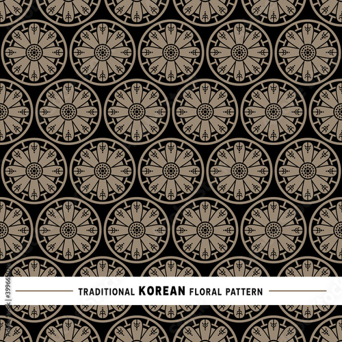 Traditional Korean floral pattern