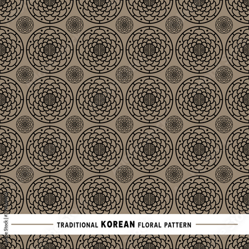Traditional Korean floral pattern