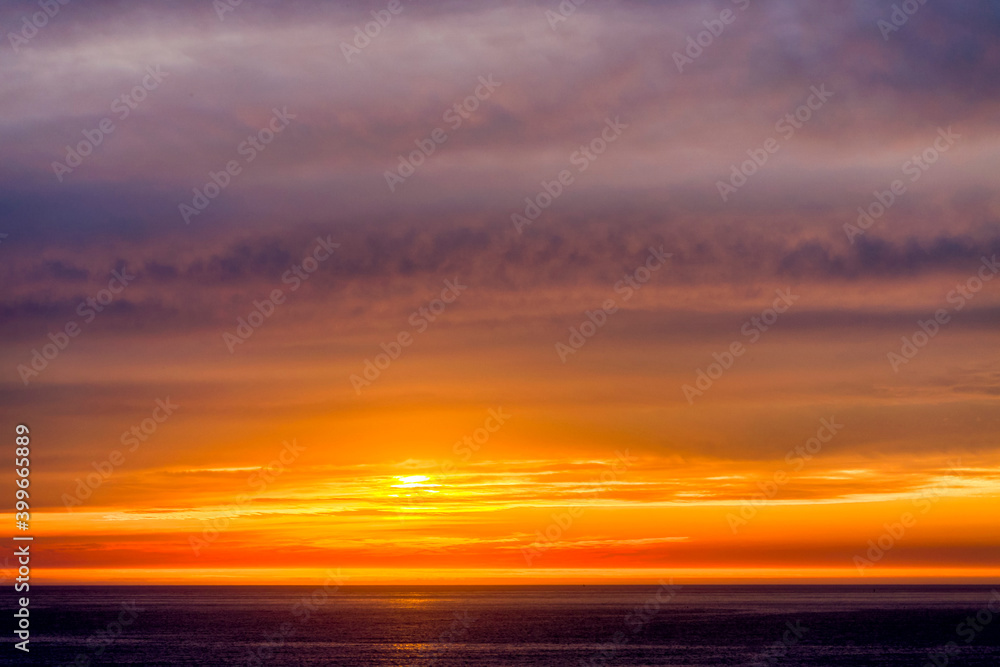 Sunset, sunrise, horizon, ocean, clouds Sunset, sunrise, horizon, ocean, clouds