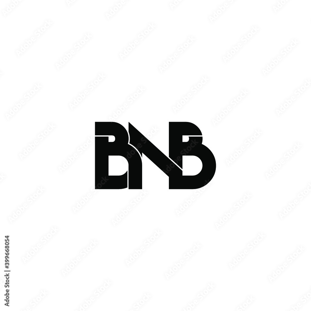 bnb letter original monogram logo design bnb letter original monogram logo design