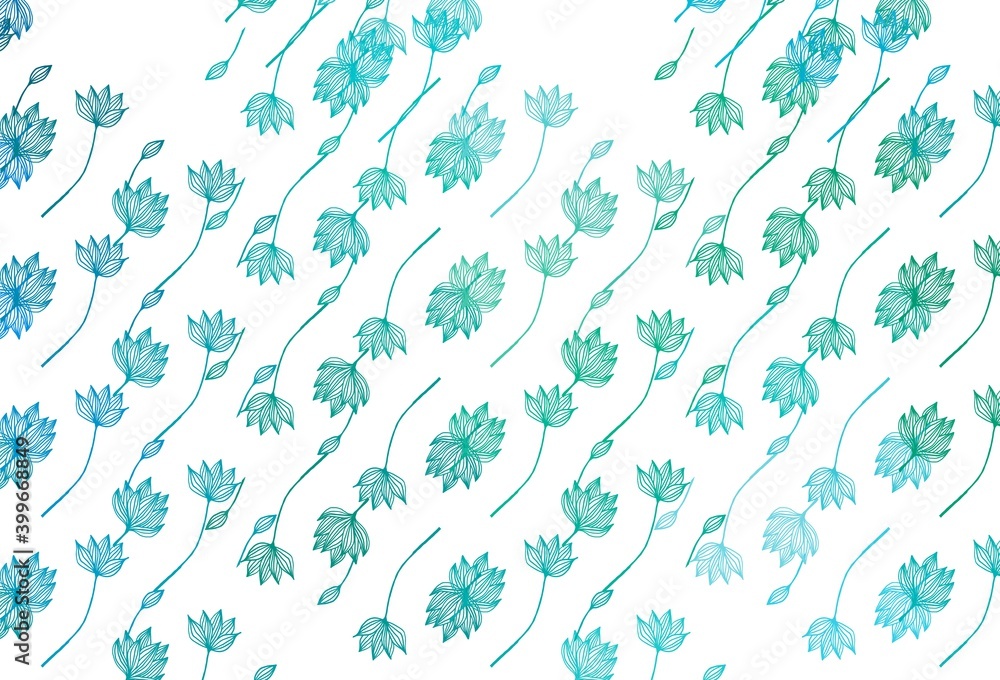 Light Blue, Green vector hand painted background.