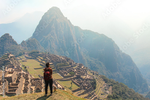 Ruínas incas em Machu Picchu no Peru photo