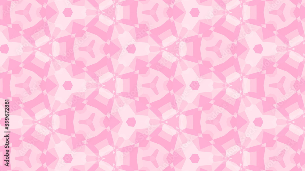  桜色の万華鏡、美しい幾何学模様 [別Verあり]