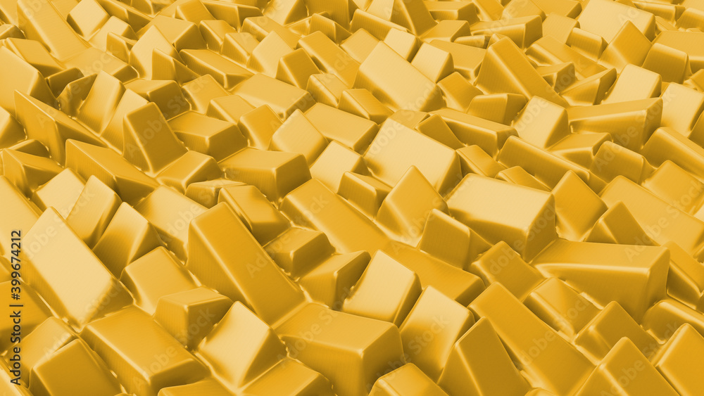 Abstract background with orange cubes, geometric low-poly installation. Geometric bricks shapes with rounded edges. Modern background template for documents, reports and presentations. 3d rendering Abstract background with orange cubes, geometric low-poly installation. Geometric bricks shapes with rounded edges. Modern background template for documents, reports and presentations. 3d rendering