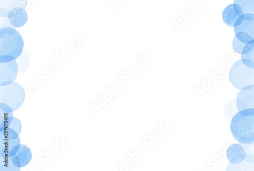 美しい水彩の水玉フレーム