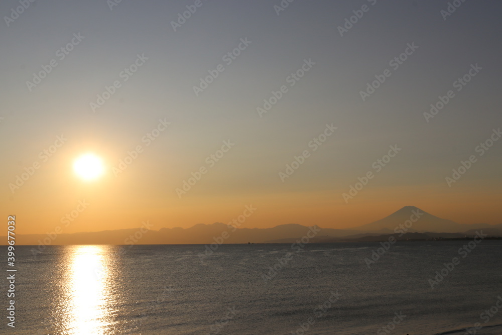 Mt.fuji and the sunset