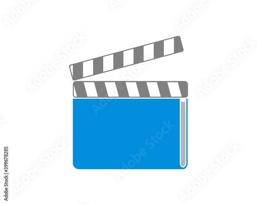 Combination book with movie clipboard logo