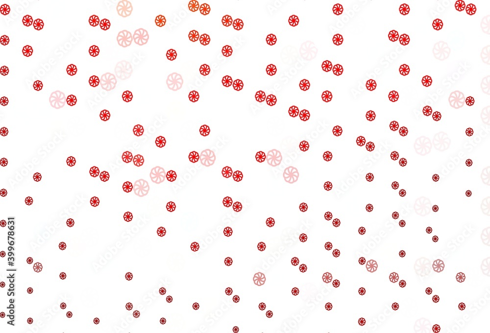 Light Red vector template with ice snowflakes. Light Red vector template with ice snowflakes.