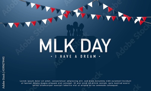 Martin Luther King Jr. Day Background. Vector Illustration.