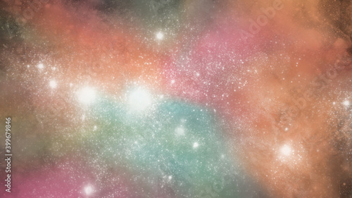 space abstract coloured background with constellations and nebulae