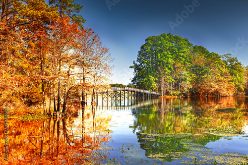 autumn landscape with reflection