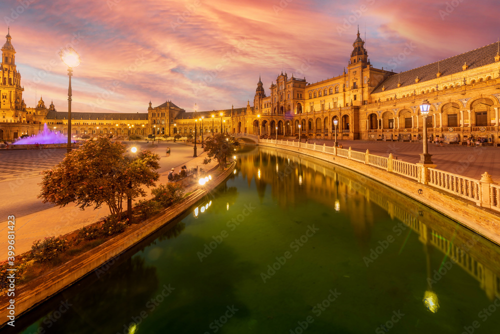 Travel sightseeing at Seville Palace in Spain