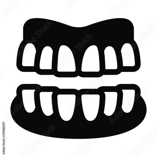 
Trendy design of teeth jaw icon
