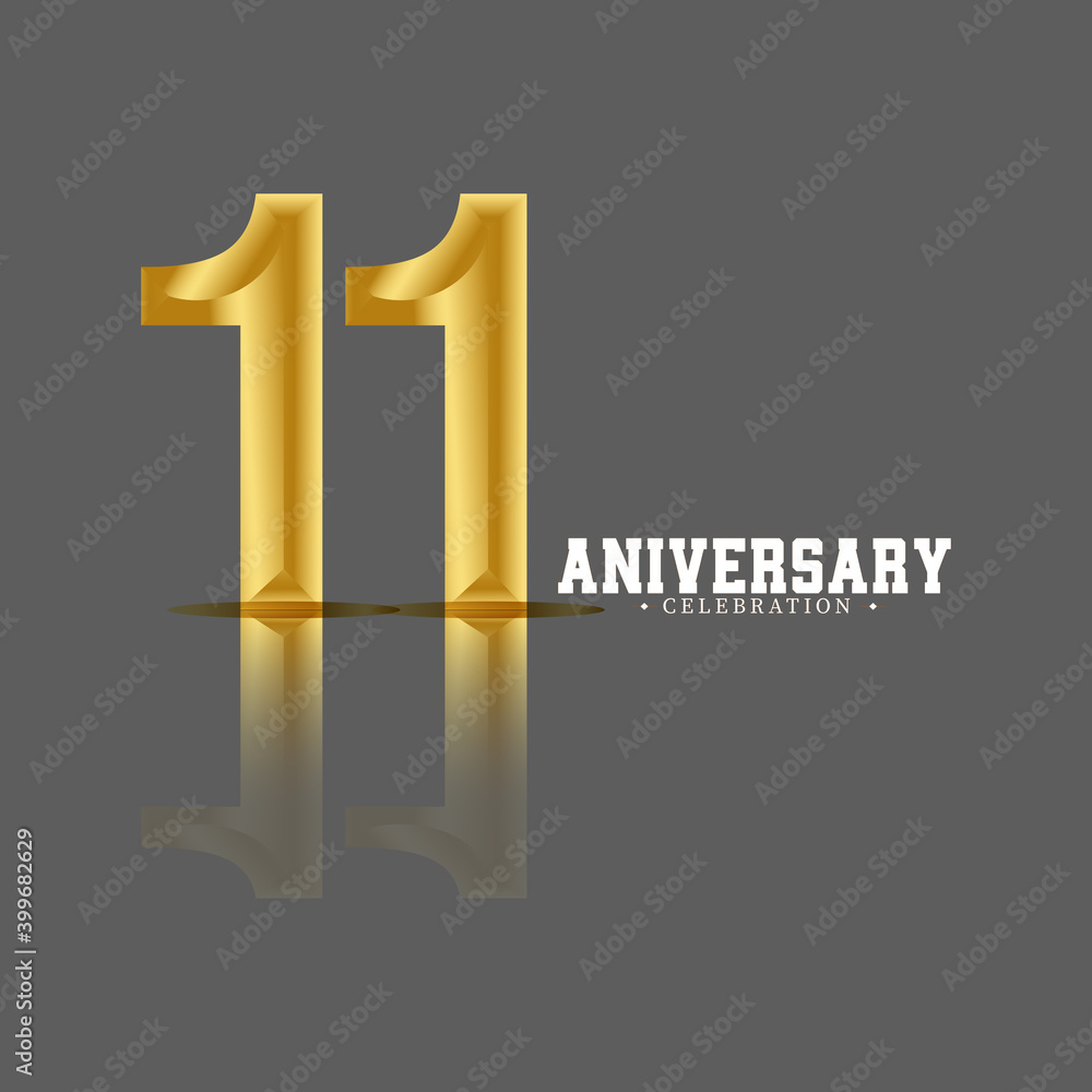 11 Year Anniversary celebration Vector Template Design Illustration 11 Year Anniversary celebration Vector Template Design Illustration