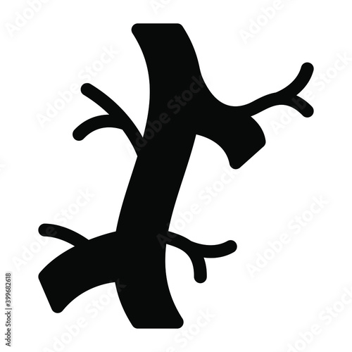 
An icon design of blood veins, editable vector 
