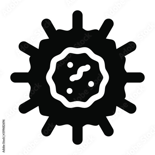 
A solid design of white blood cells icon
